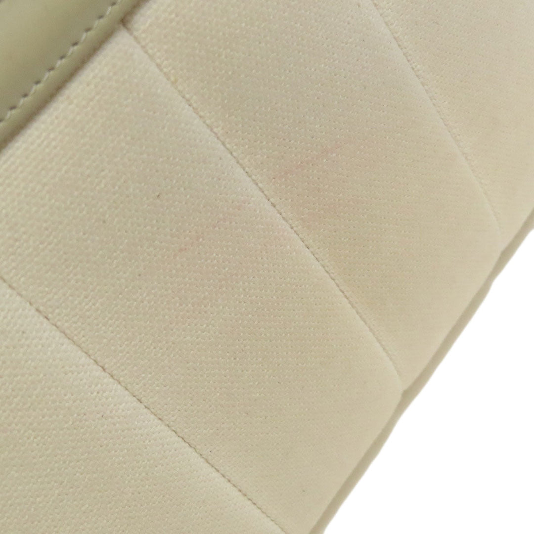 CELINE Handbag canvas white Trapeze 2WAY Women Used Authentic
