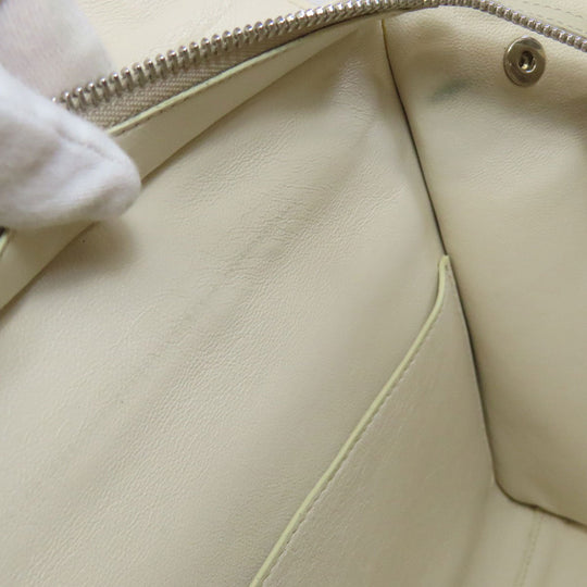 CELINE Handbag canvas white Trapeze 2WAY Women Used Authentic