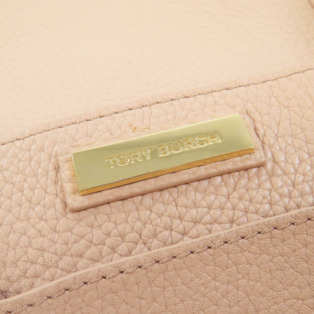 Tory Burch Tote Bag leather pink logo Women Used Authentic