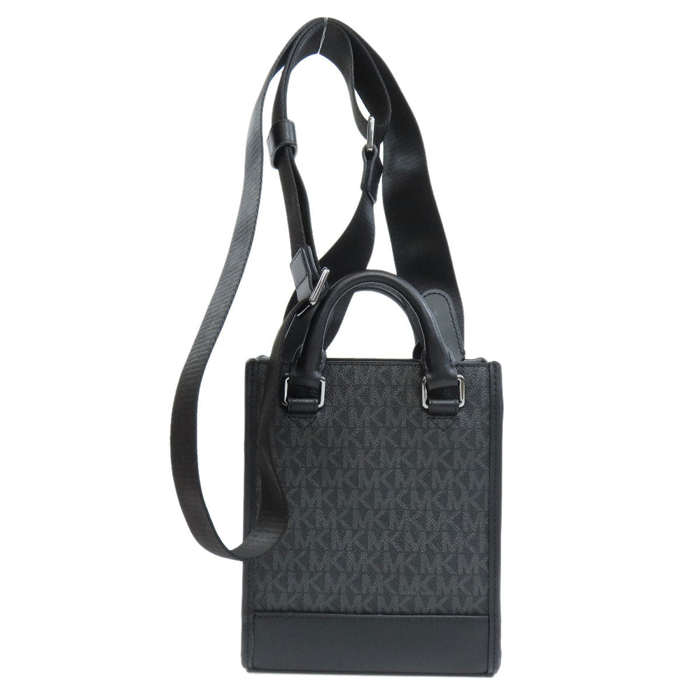 MICHAEL KORS Handbag PVC black MK Signature 2WAY Women Used Authentic