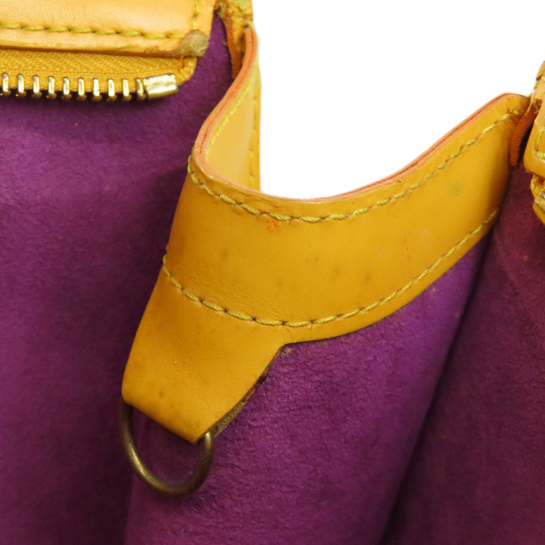 LOUIS VUITTON Tote Bag M52269 Epi yellow Sun jack shopping Women Used Authentic