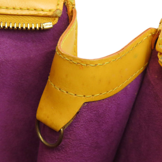 LOUIS VUITTON Tote Bag M52269 Epi yellow Sun jack shopping Women Used Authentic