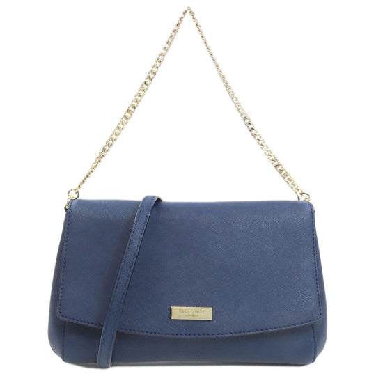 Kate Spade Shoulder Bag PVC Navy 2WAY Women Used Authentic