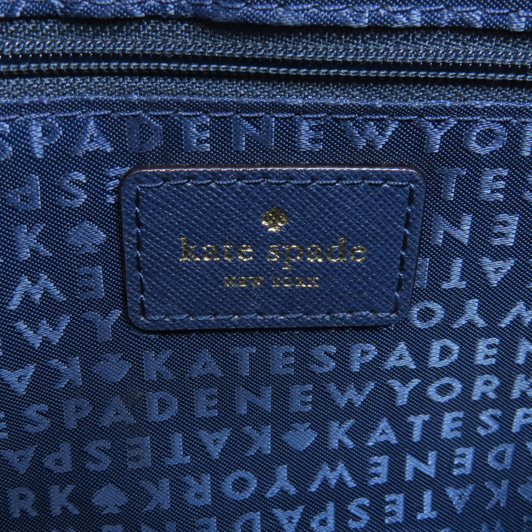 Kate Spade Shoulder Bag PVC Navy 2WAY Women Used Authentic