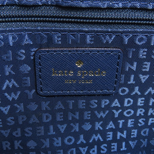 Kate Spade Shoulder Bag PVC Navy 2WAY Women Used Authentic