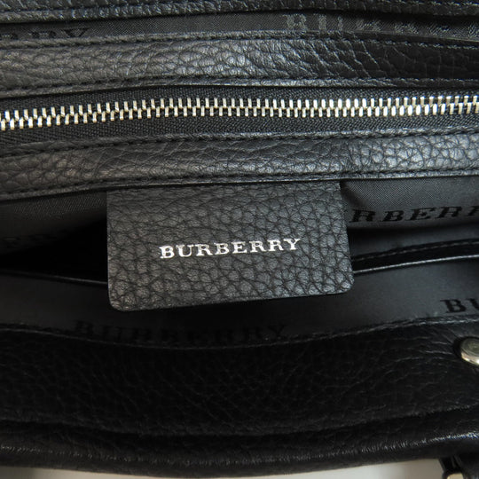 BURBERRY Tote Bag Nylon black Nova Check Women Used Authentic