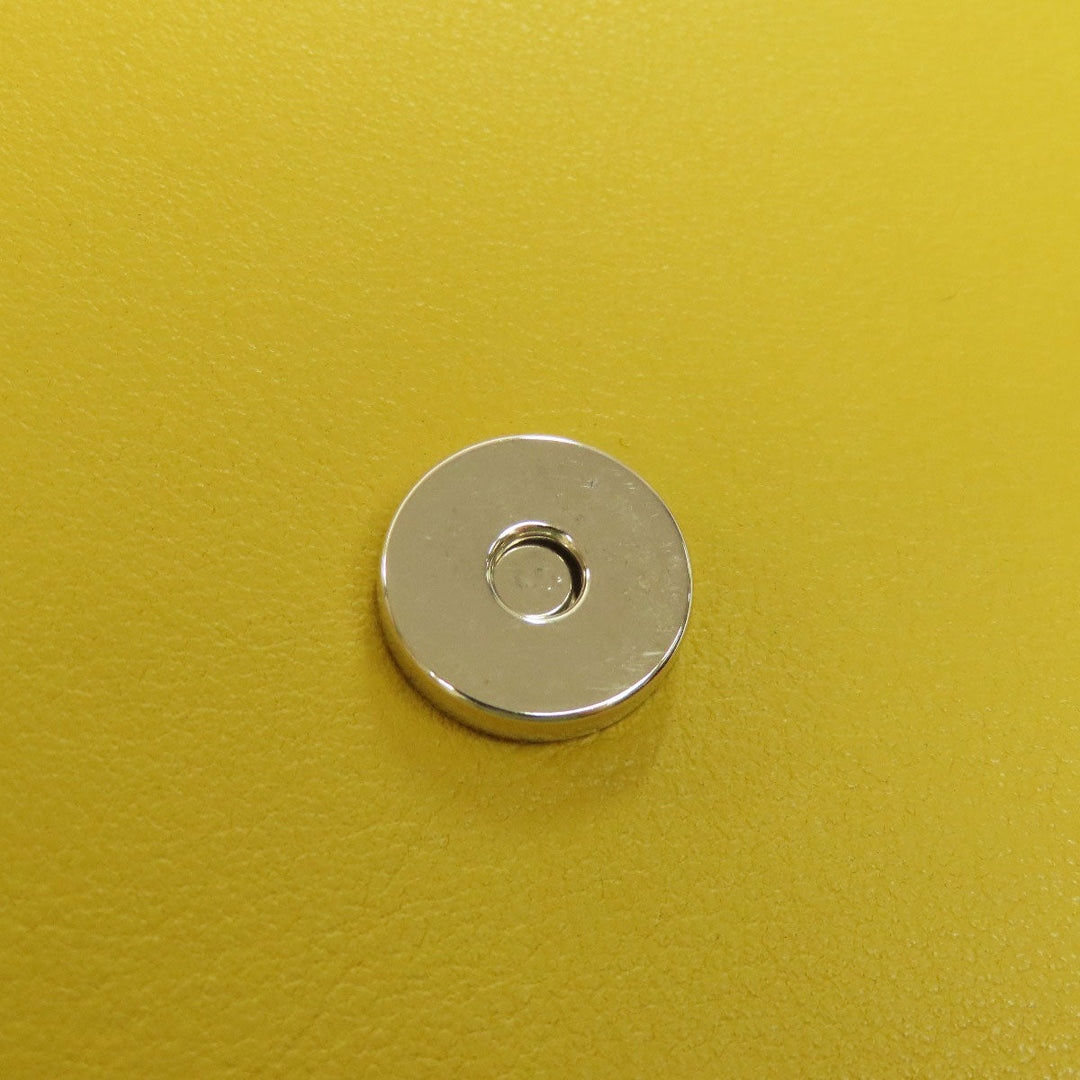 MAX MARA Shoulder Bag leather yellow logo Women Used Authentic