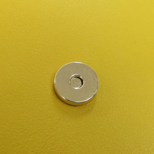 MAX MARA Shoulder Bag leather yellow logo Women Used Authentic