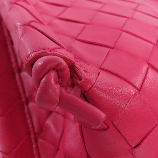 BOTTEGAVENETA Shoulder Bag Calfskin pink INTRECCIATO Women Used Authentic