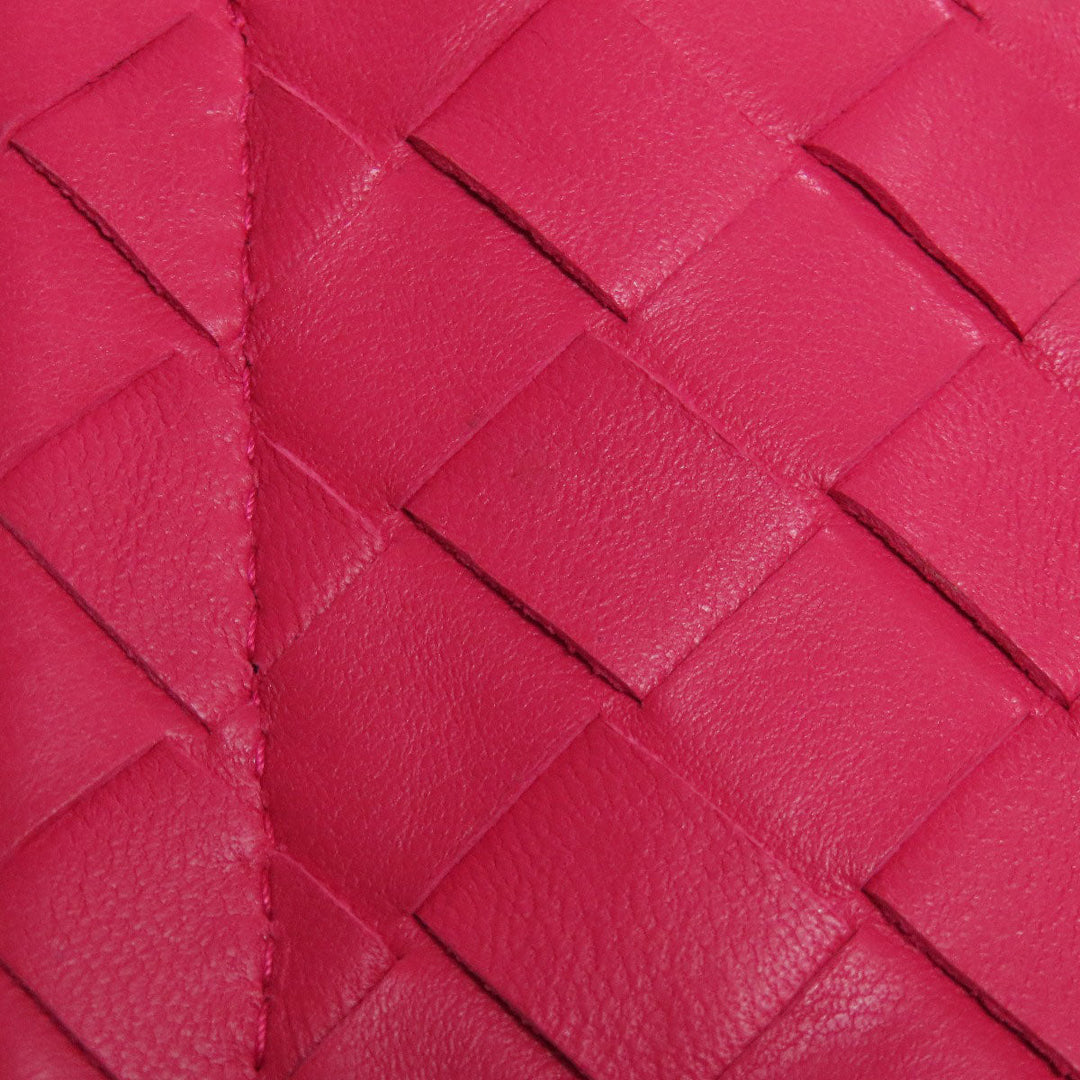 BOTTEGAVENETA Shoulder Bag Calfskin pink INTRECCIATO Women Used Authentic