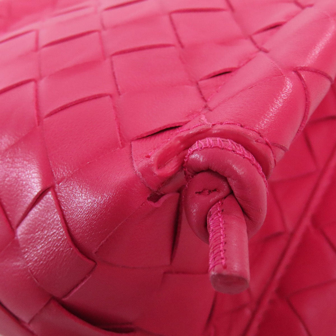 BOTTEGAVENETA Shoulder Bag Calfskin pink INTRECCIATO Women Used Authentic