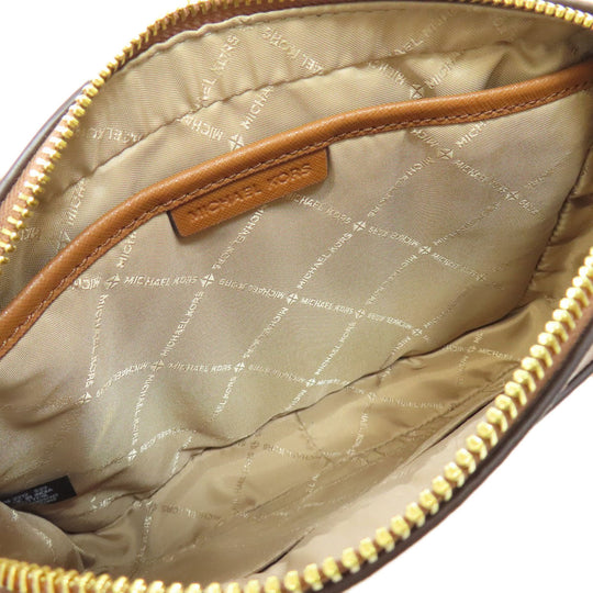 MICHAEL KORS Shoulder Bag PVC Brown logo Women Used Authentic