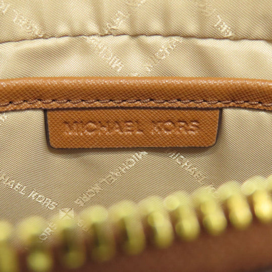 MICHAEL KORS Shoulder Bag PVC Brown logo Women Used Authentic