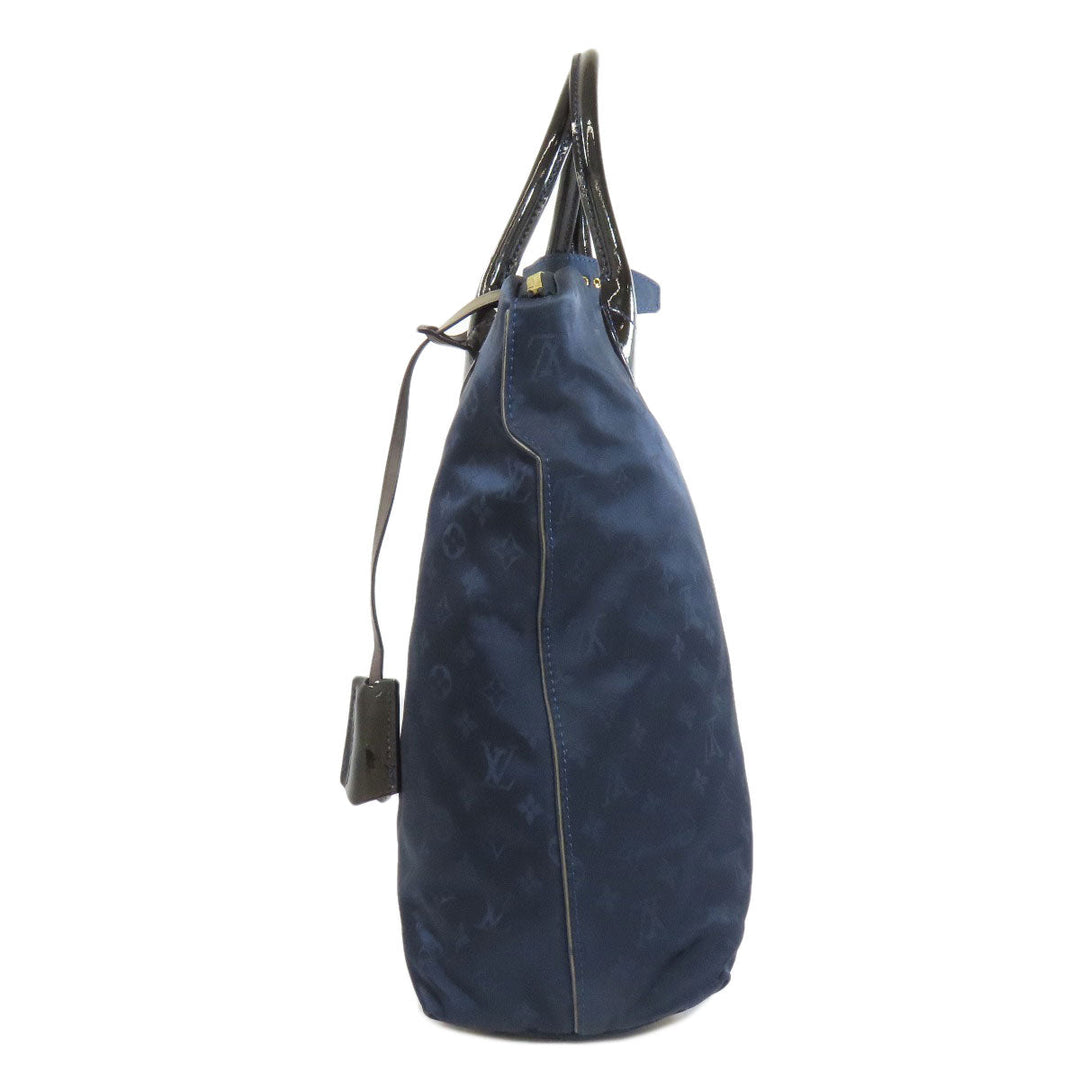 LOUIS VUITTON Handbag M93842 Monogram de Jour blue Lockit Verti Women Used Authentic