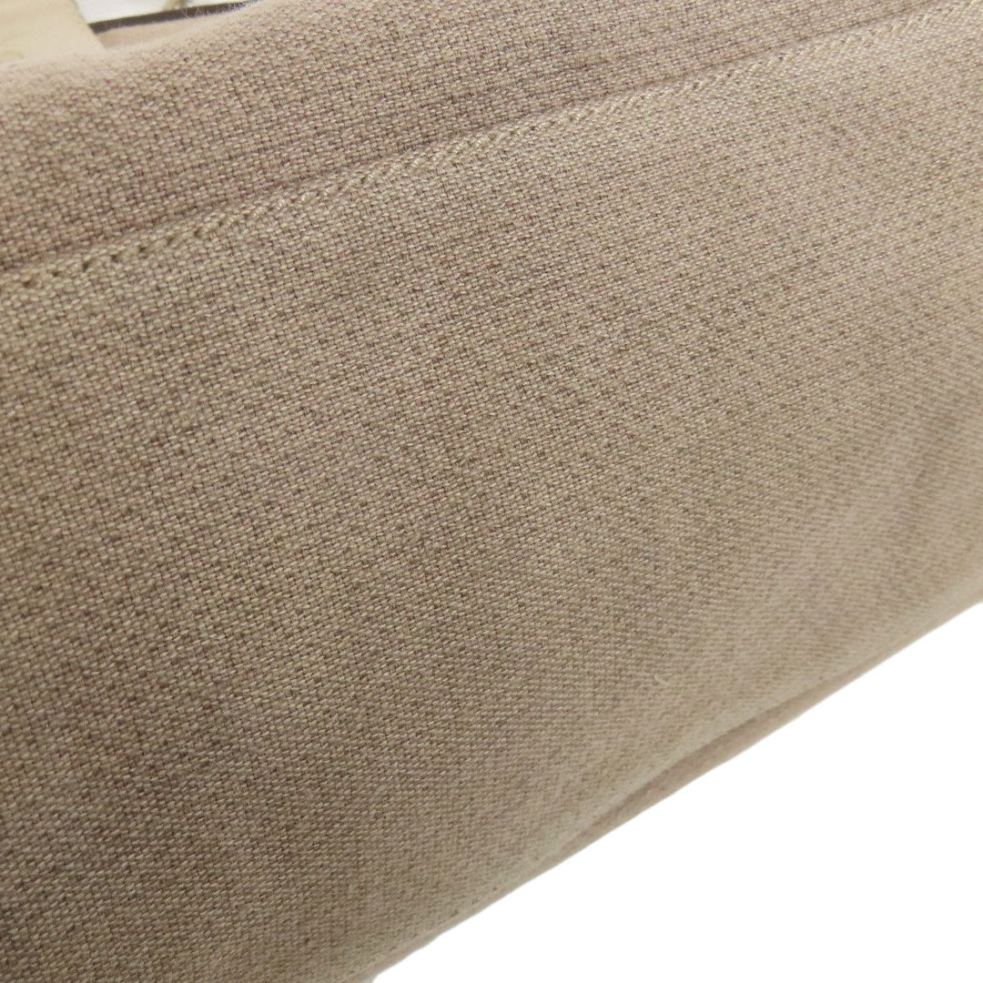 CHANEL Tote Bag canvas Brown DeauvilleGM 2WAY SilverMetal Women Used Authentic