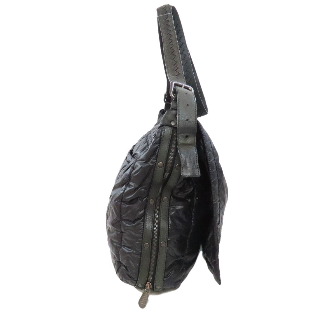 BOTTEGAVENETA Shoulder Bag Nylon black Simple design Women Used Authentic