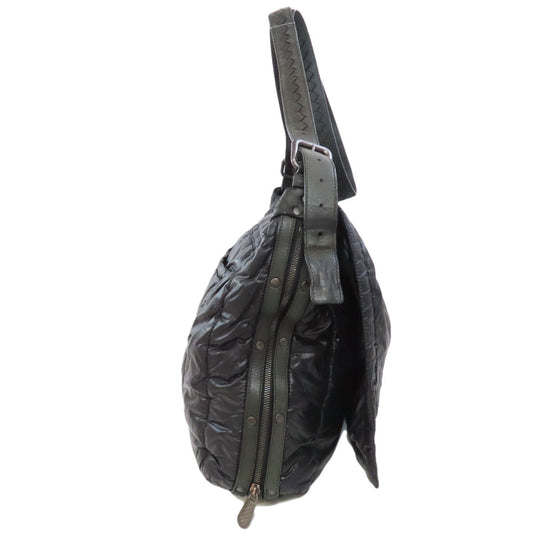 BOTTEGAVENETA Shoulder Bag Nylon black Simple design Women Used Authentic