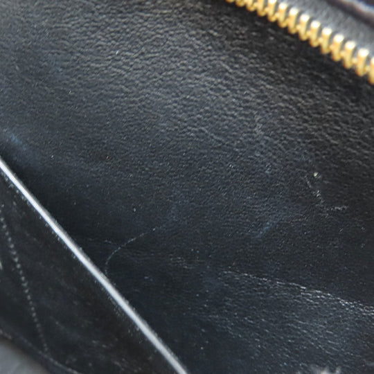 CELINE Handbag leather black Trapeze 2WAY Women Used Authentic