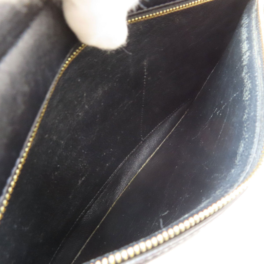 CELINE Handbag leather black Trapeze 2WAY Women Used Authentic