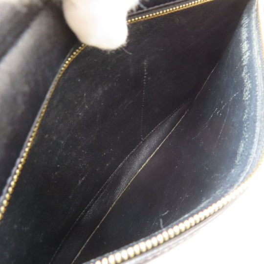 CELINE Handbag leather black Trapeze 2WAY Women Used Authentic