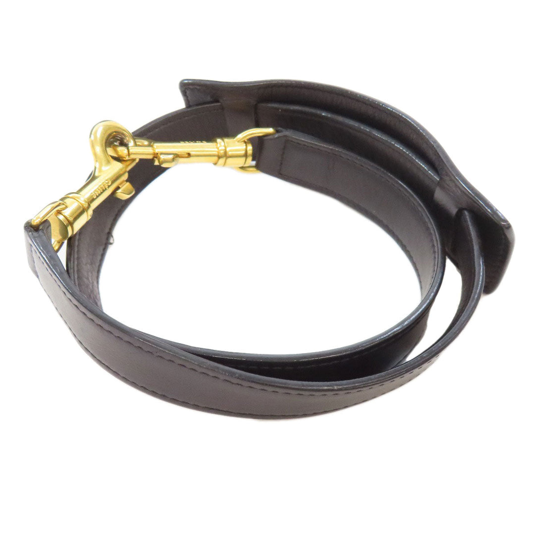 CELINE Handbag leather black Trapeze 2WAY Women Used Authentic