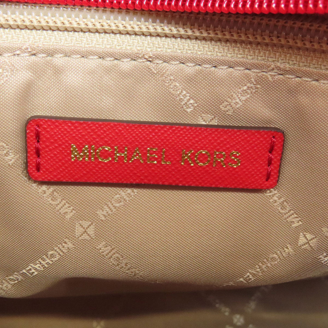 MICHAEL KORS Handbag PVC Red 2WAY Women Used Authentic