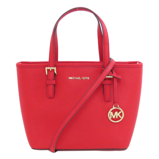 MICHAEL KORS Tote Bag PVC Red 2WAY Women Used Authentic