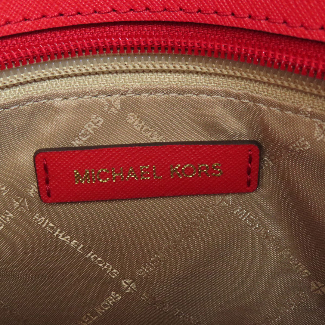 MICHAEL KORS Tote Bag PVC Red 2WAY Women Used Authentic