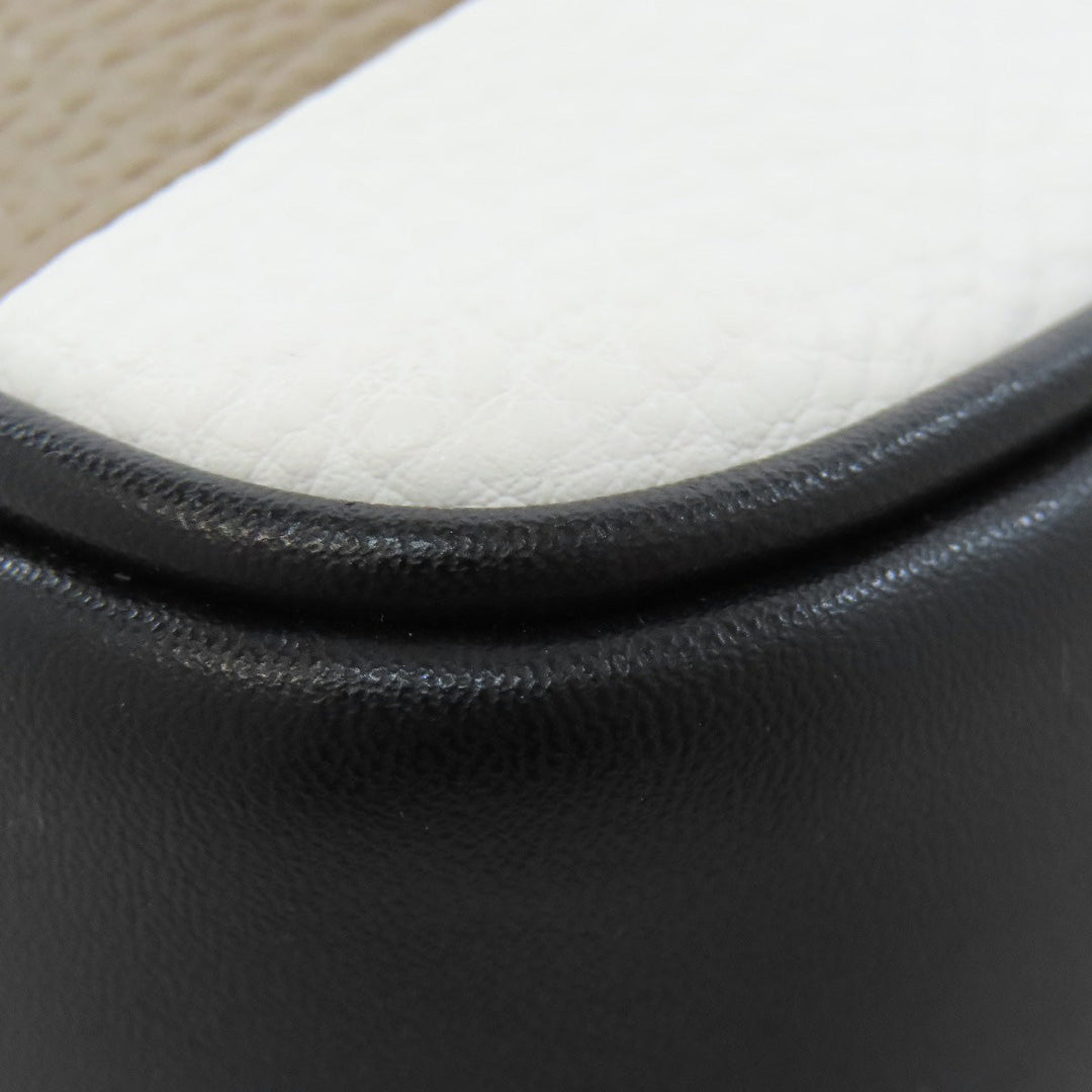MICHAEL KORS Sling bag PVC white logo stripe Women Used Authentic