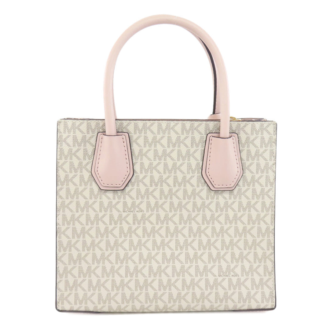 MICHAEL KORS Handbag PVC white Mercer 2WAY Women Used Authentic