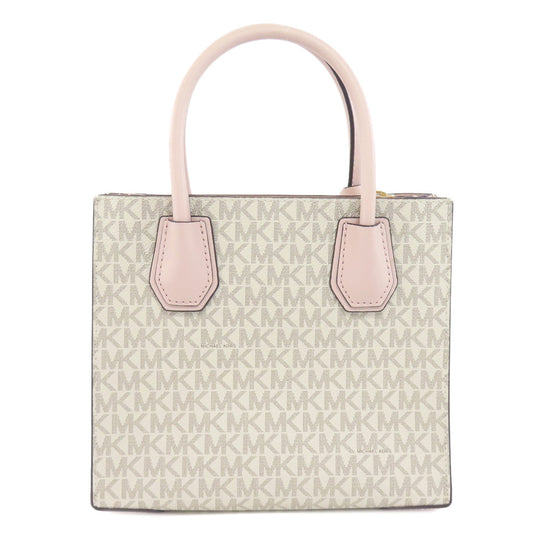 MICHAEL KORS Handbag PVC white Mercer 2WAY Women Used Authentic