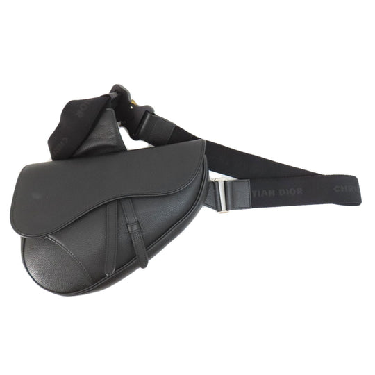 Christian Dior Sling bag Calfskin black saddle mens Used Authentic