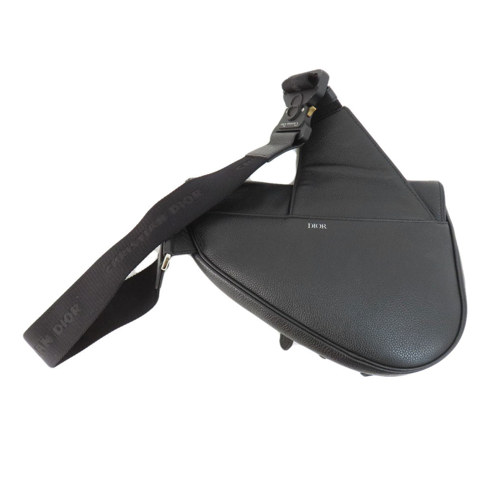 Christian Dior Sling bag Calfskin black saddle mens Used Authentic