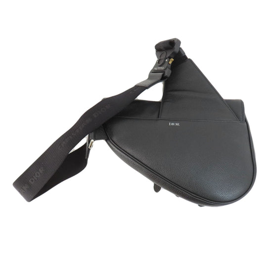 Christian Dior Sling bag Calfskin black saddle mens Used Authentic