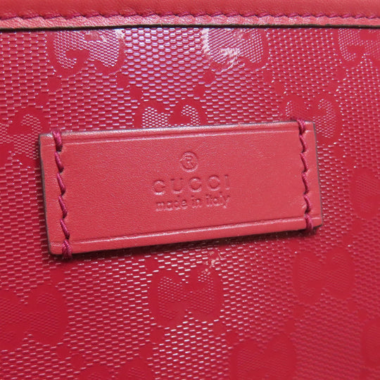 GUCCI Tote Bag 211138 PVC Red GG implementation Women Used Authentic