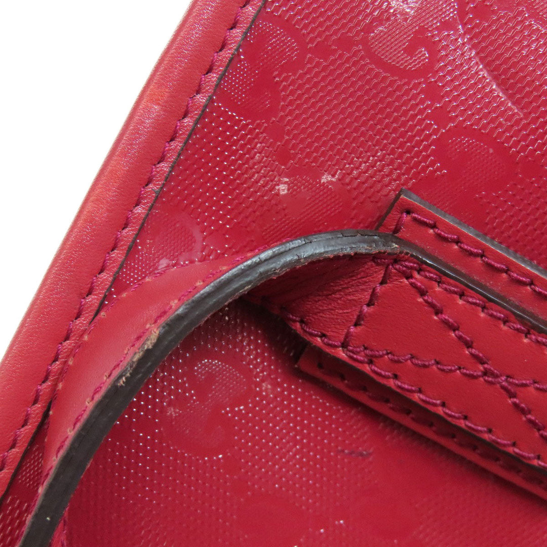 GUCCI Tote Bag 211138 PVC Red GG implementation Women Used Authentic