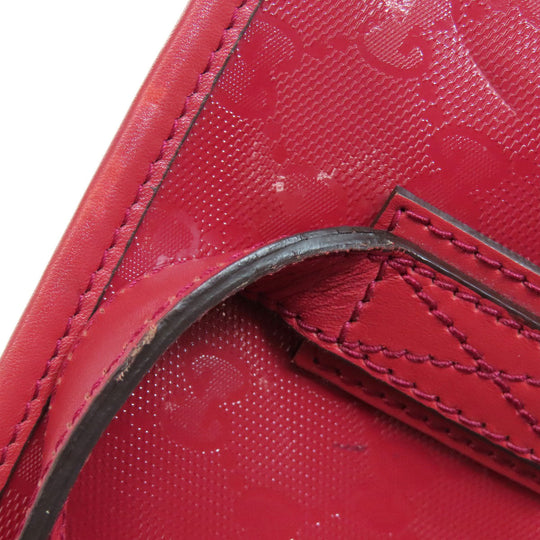 GUCCI Tote Bag 211138 PVC Red GG implementation Women Used Authentic