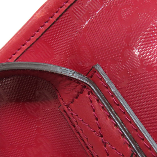 GUCCI Tote Bag 211138 PVC Red GG implementation Women Used Authentic