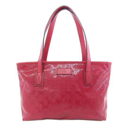 GUCCI Tote Bag 211138 PVC Red GG implementation Women Used Authentic