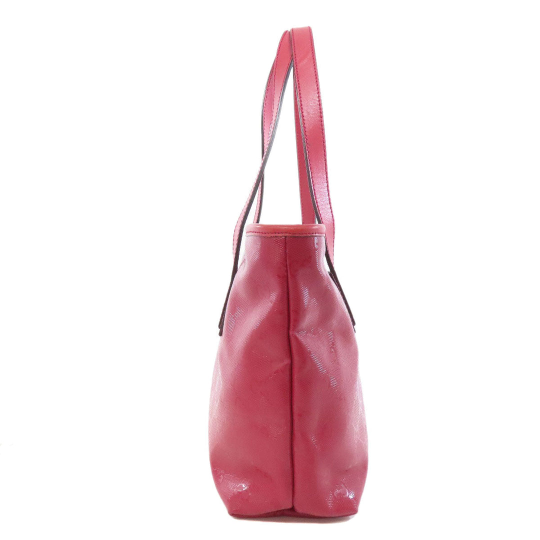 GUCCI Tote Bag 211138 PVC Red GG implementation Women Used Authentic