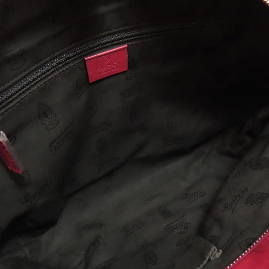 GUCCI Tote Bag 211138 PVC Red GG implementation Women Used Authentic
