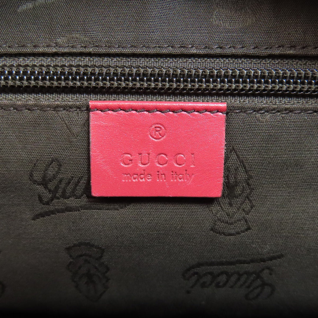 GUCCI Tote Bag 211138 PVC Red GG implementation Women Used Authentic