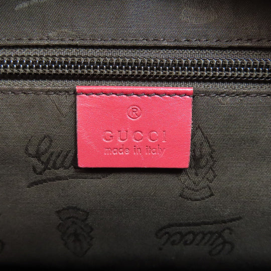 GUCCI Tote Bag 211138 PVC Red GG implementation Women Used Authentic
