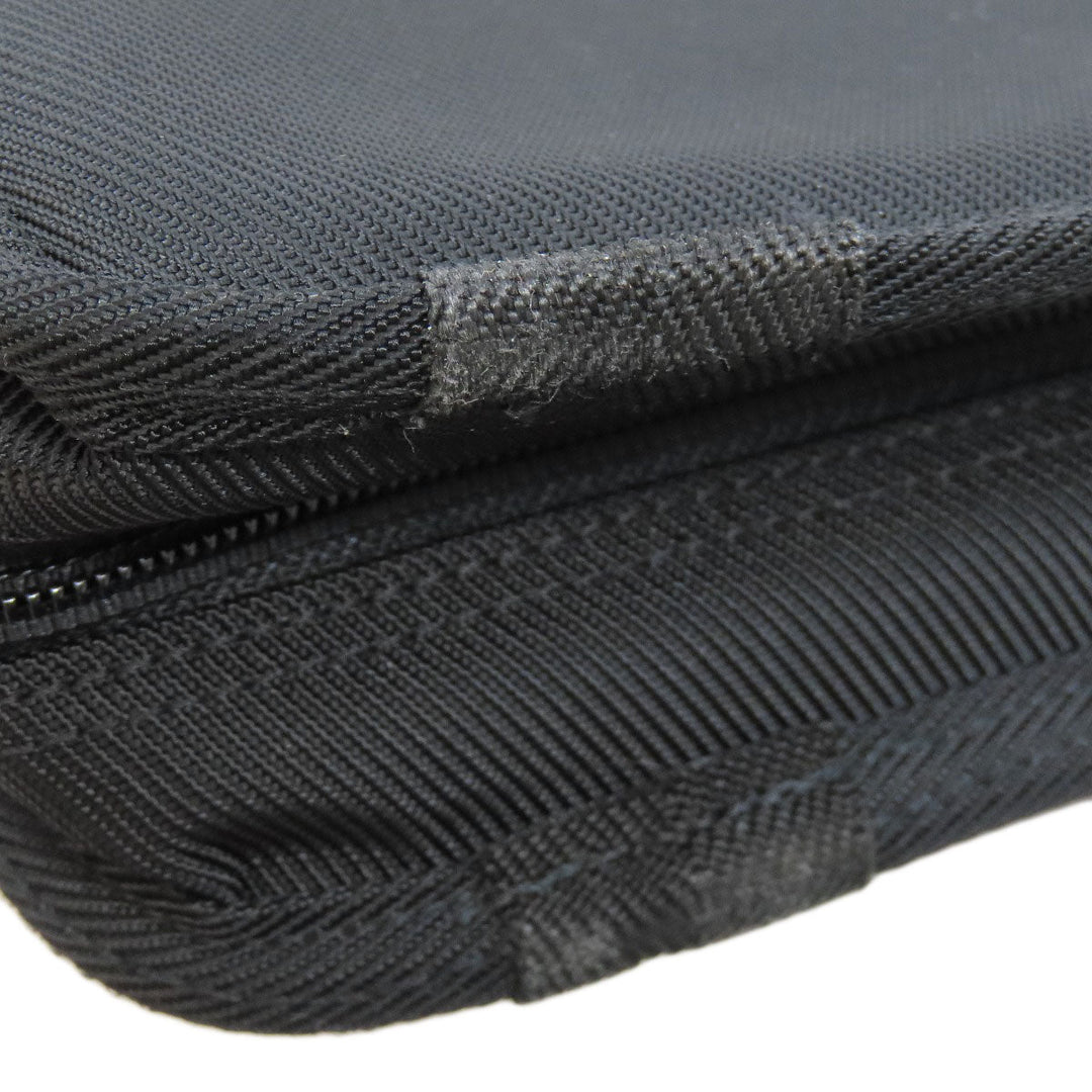 PORTER Tote Bag canvas black logo Women Used Authentic