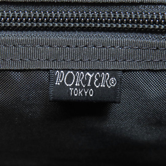 PORTER Tote Bag canvas black logo Women Used Authentic