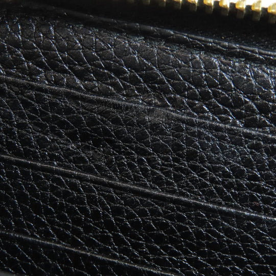 GUCCI Long Wallet Purse 570661 leather black Zumi Women Used Authentic