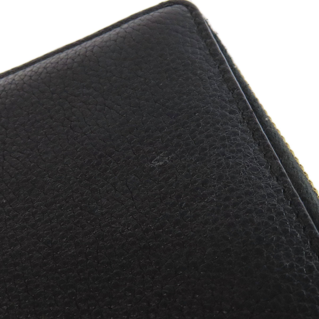 GUCCI Long Wallet Purse 570661 leather black Zumi Women Used Authentic