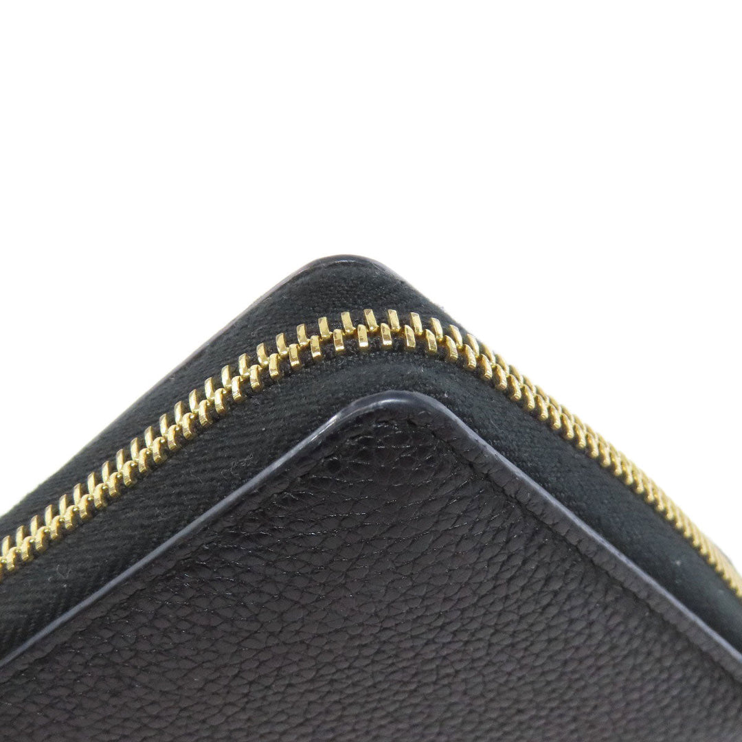 GUCCI Long Wallet Purse 570661 leather black Zumi Women Used Authentic
