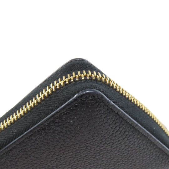 GUCCI Long Wallet Purse 570661 leather black Zumi Women Used Authentic