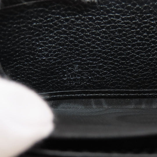 GUCCI Long Wallet Purse 570661 leather black Zumi Women Used Authentic